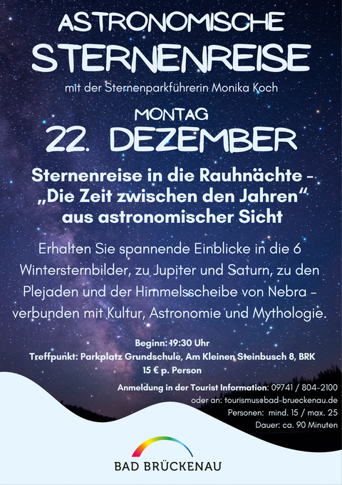 Astronomische Sternenreise am 22. Dezember